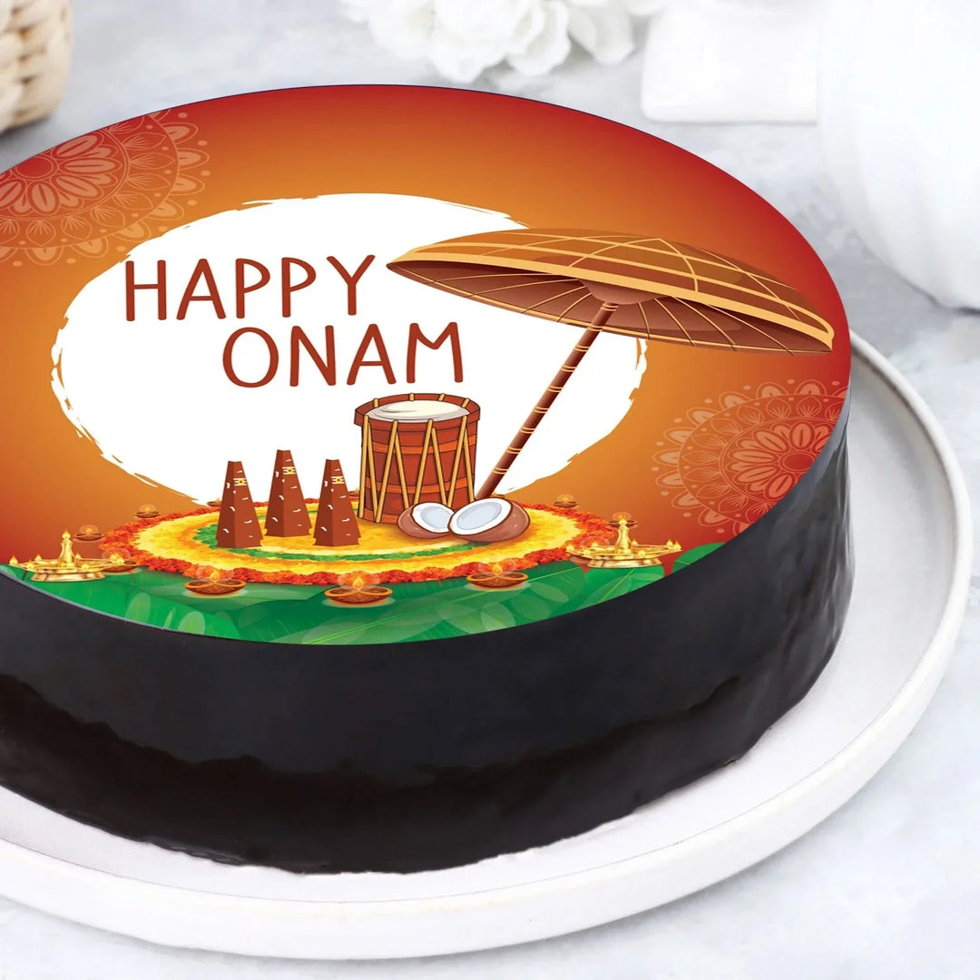 Delicious Onam Celebration Chocolate Cake with Pineapple Flavor