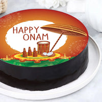 Delicious Onam Celebration Chocolate Cake with Pineapple Flavor