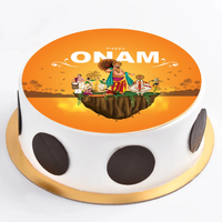 Delicious Onam Special Pineapple Chocolate Cake - Festive Photo Cream Delight