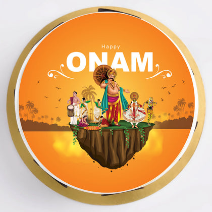 Delicious Onam Special Pineapple Chocolate Cake - Festive Photo Cream Delight