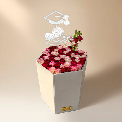 Exquisite Opera Graduation Signature Rose Box with Chocolates
