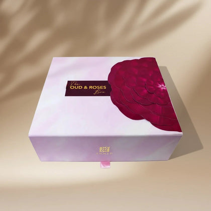 Luxurious Oud & Roses Unisex Gift Set - Perfume, Spray, Hair Mist, Bakhoor & More