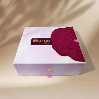 Luxurious Oud & Roses Unisex Gift Set - Perfume, Spray, Hair Mist, Bakhoor & More