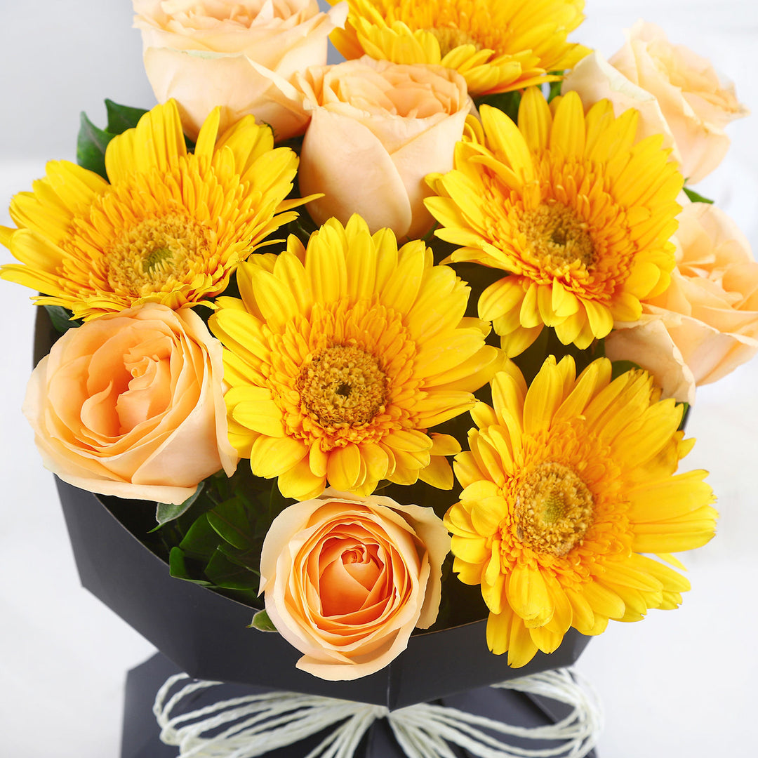 Peachy Gerbera Delight Bouquet | Perfect Graduation Gift