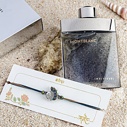 Peacock Elegance Rakhi N Montblanc Perfume