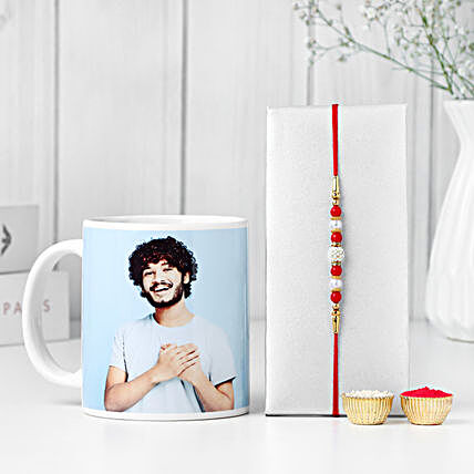 Pearl Rakhi N Mug Combo