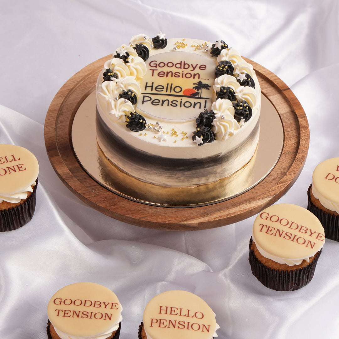 مجموعة كيك وكب كيك احتفالية تقاعد الجنة