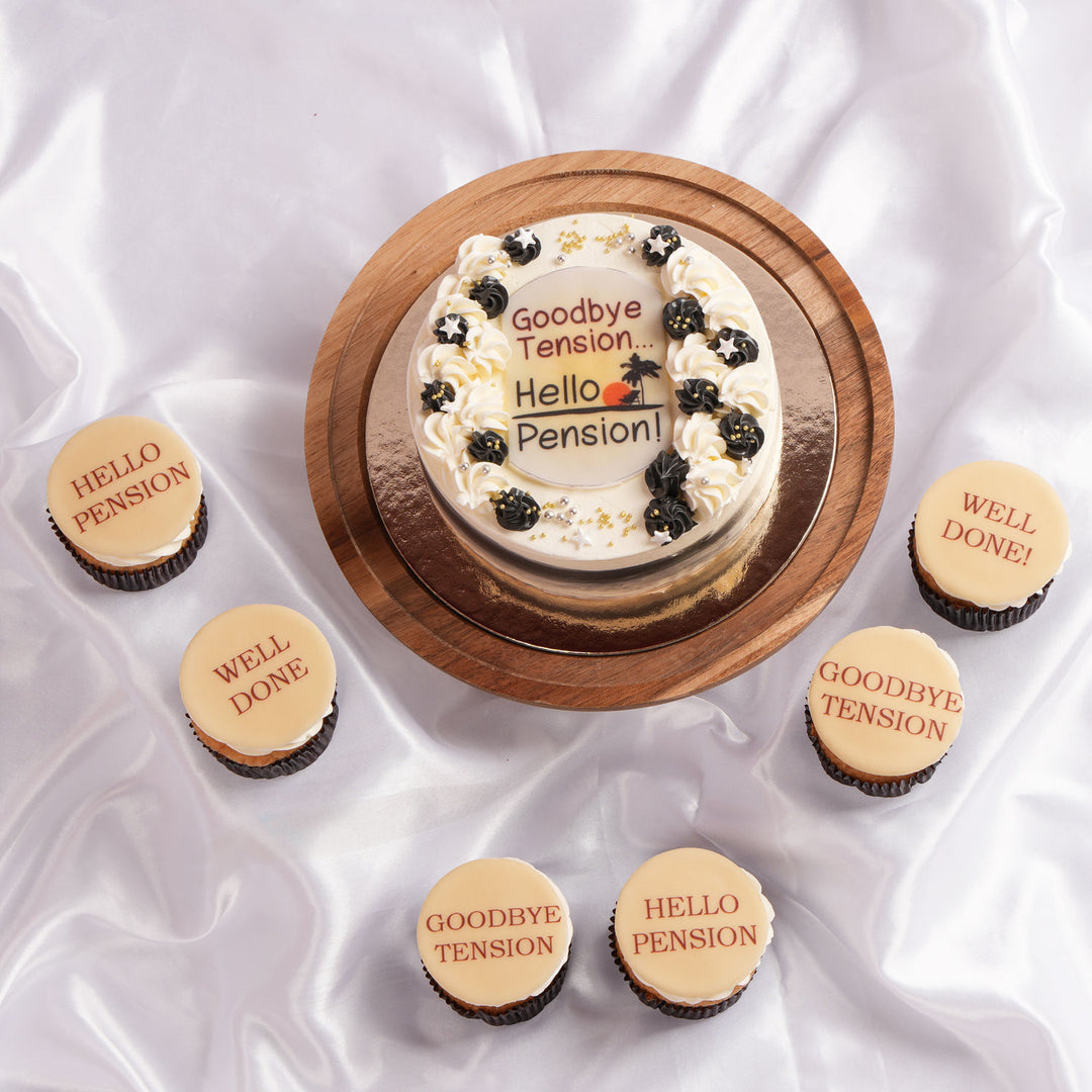 مجموعة كيك وكب كيك احتفالية تقاعد الجنة