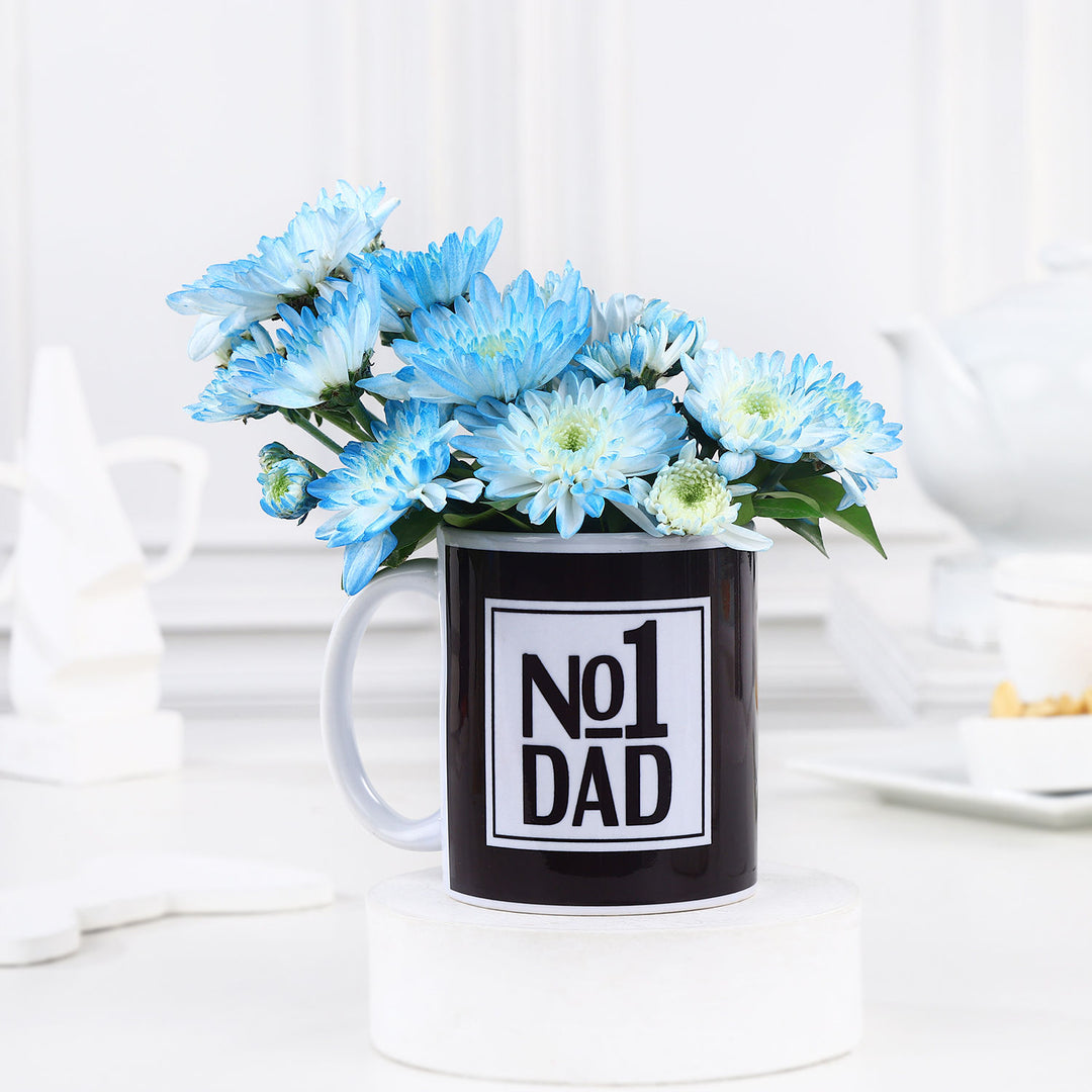 ترتيب زهرة الأقحوان الزرقاء المخصصة مع صورة