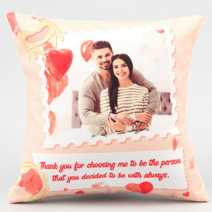 Heartfelt Personalised Karwa Chauth Cushion Gift