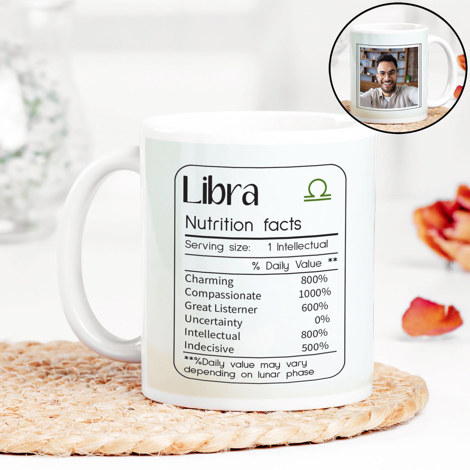 Personalised Libra Individual Photo Mug