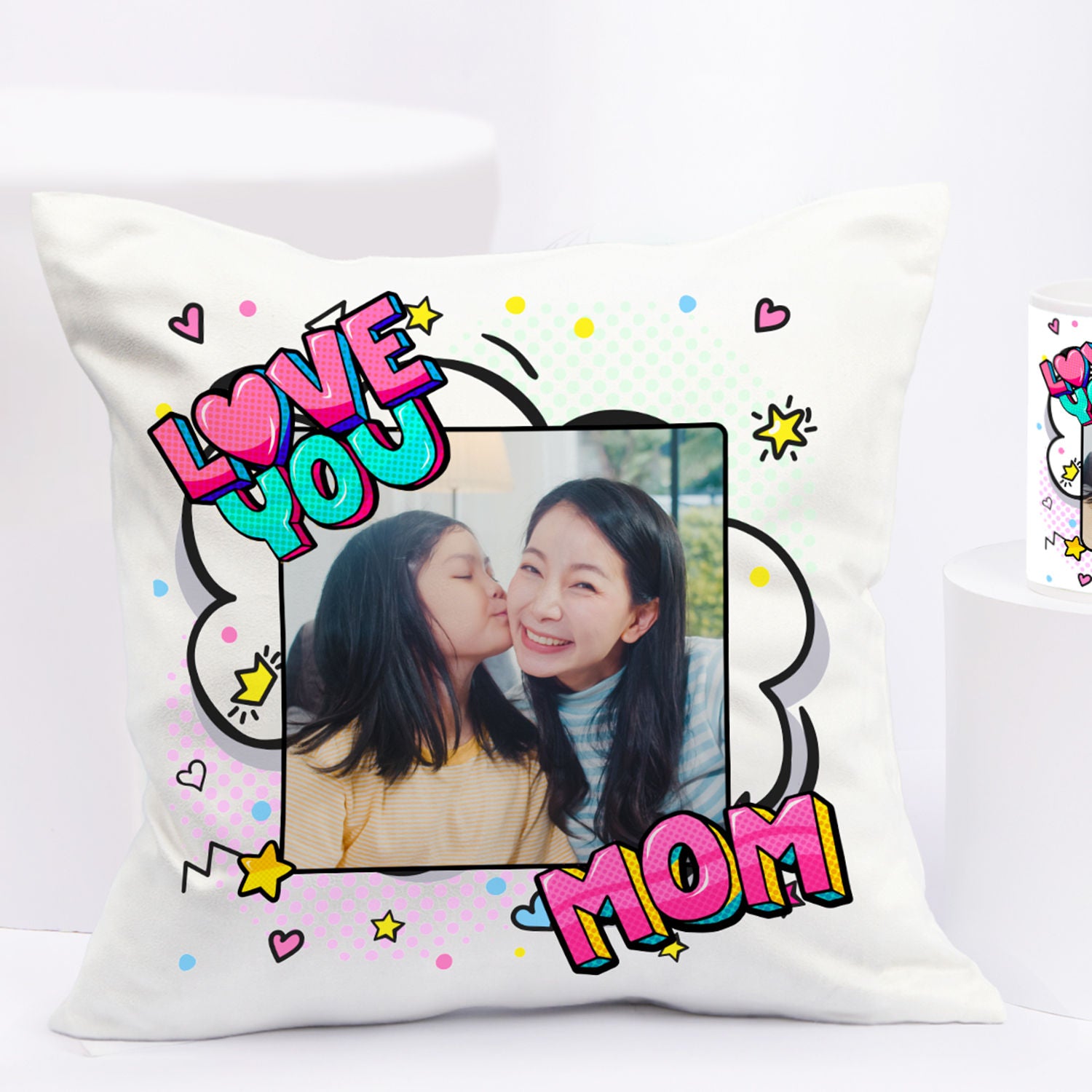 Personalised Moments With Mother Cushion & Mug