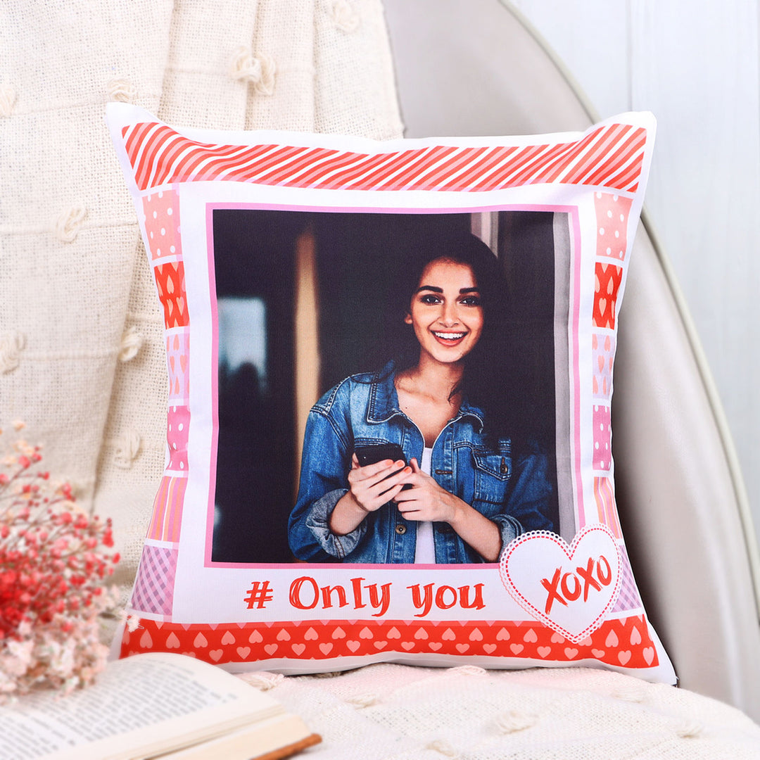 Custom 'Only You' Valentine's Day Cushion - Personalized Photo Gift