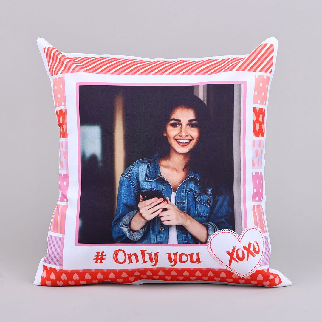 Custom 'Only You' Valentine's Day Cushion - Personalized Photo Gift
