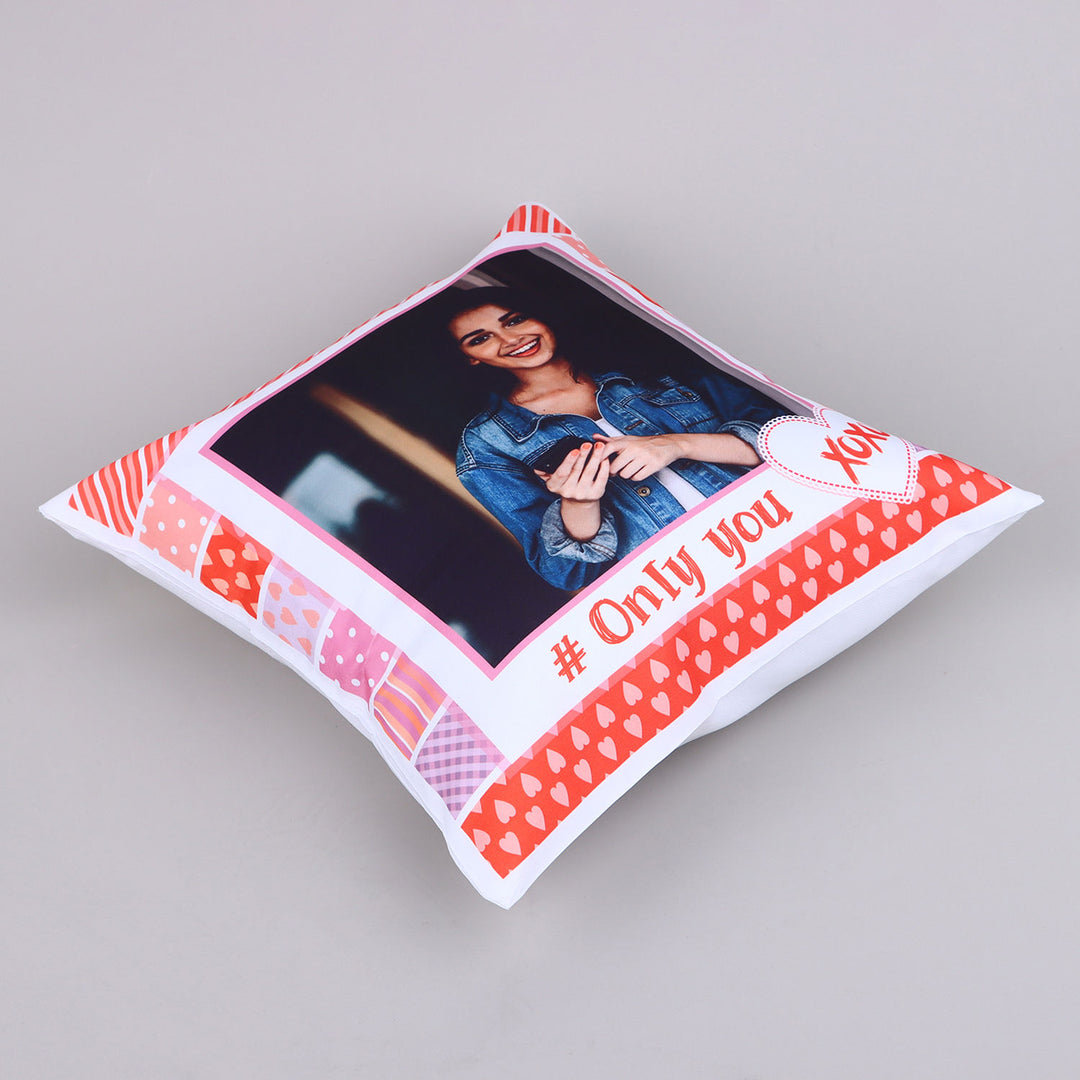 Custom 'Only You' Valentine's Day Cushion - Personalized Photo Gift