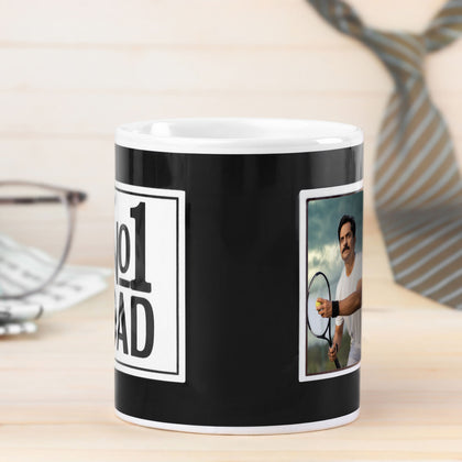 Personalized No.1 Dad Photo Mug - Perfect Gift for Fathers