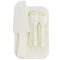Plastic Cutlery and Paper Plates Set