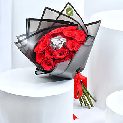 Premium Chocolates & Roses Bouquet