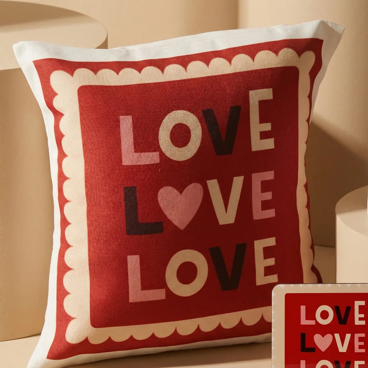 Charming Love Gift Combo: Cushion, Mug & Coaster Set