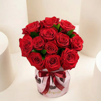 Eternal Romance: Red Rose & Ruscus Bouquet