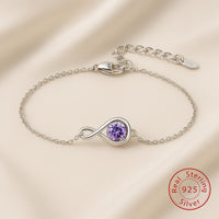Purple Glow Silver Bracelet
