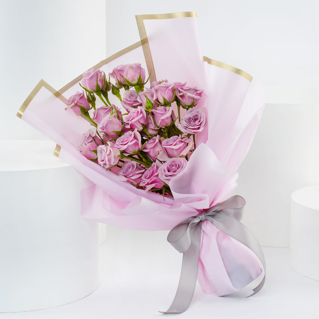 Elegant Purple Spray Rose Bouquet