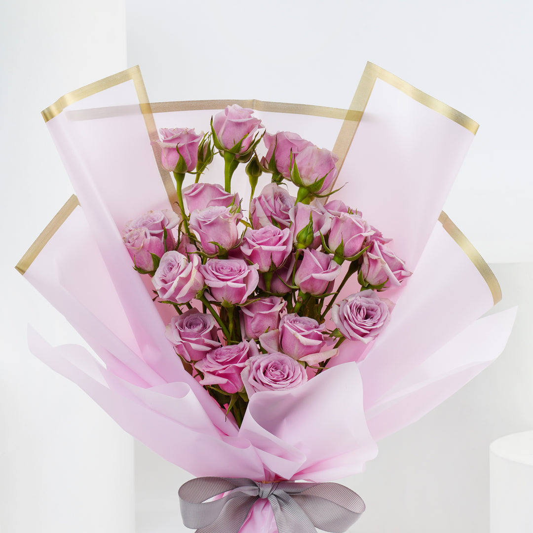 Elegant Purple Spray Rose Bouquet