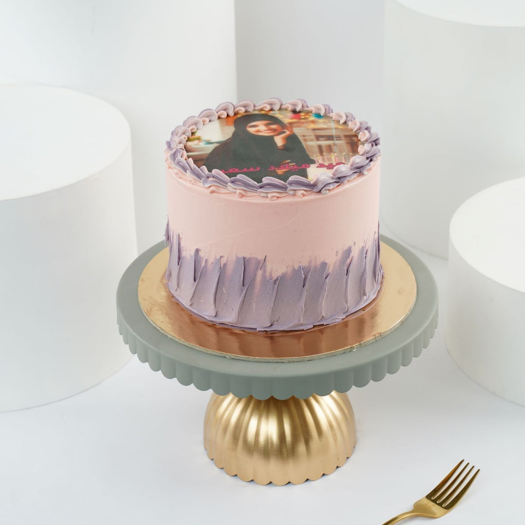 كيكة رد فلفت بنفسجية مخصصة – أطيب التمنيات