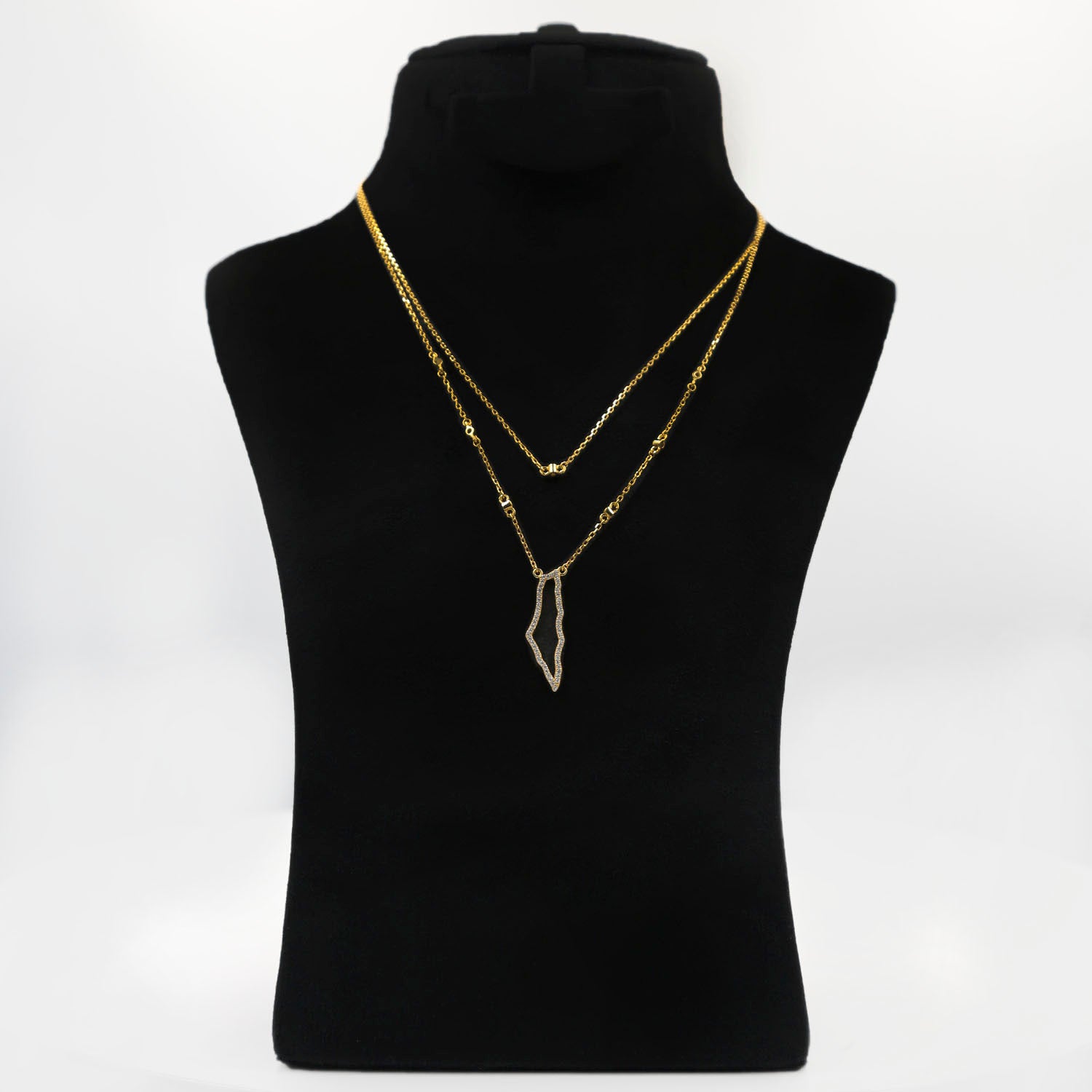 Palestine Double Chain Necklace