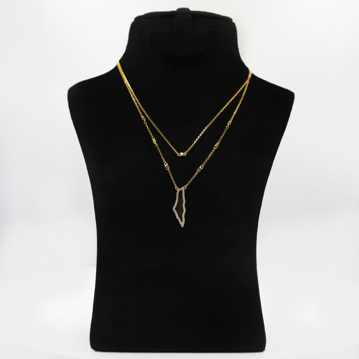 Elegant Palestine Double Chain Necklace by Glitter