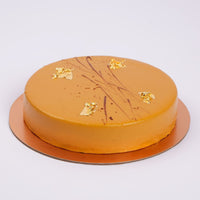Luxurious Qatari Royal Caramel Cake with Golden Touch