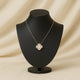 Elegant Radiant Floral Pendant Necklace in 925 Sterling Silver with Gold Plating