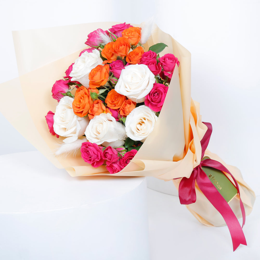 Vibrant Rainbow Bouquet - A Colorful Floral Delight