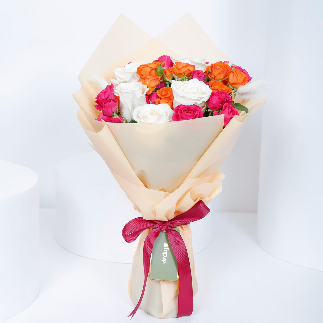 Vibrant Rainbow Bouquet - A Colorful Floral Delight