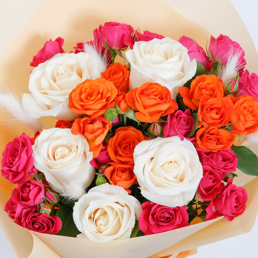 Vibrant Rainbow Bouquet - A Colorful Floral Delight