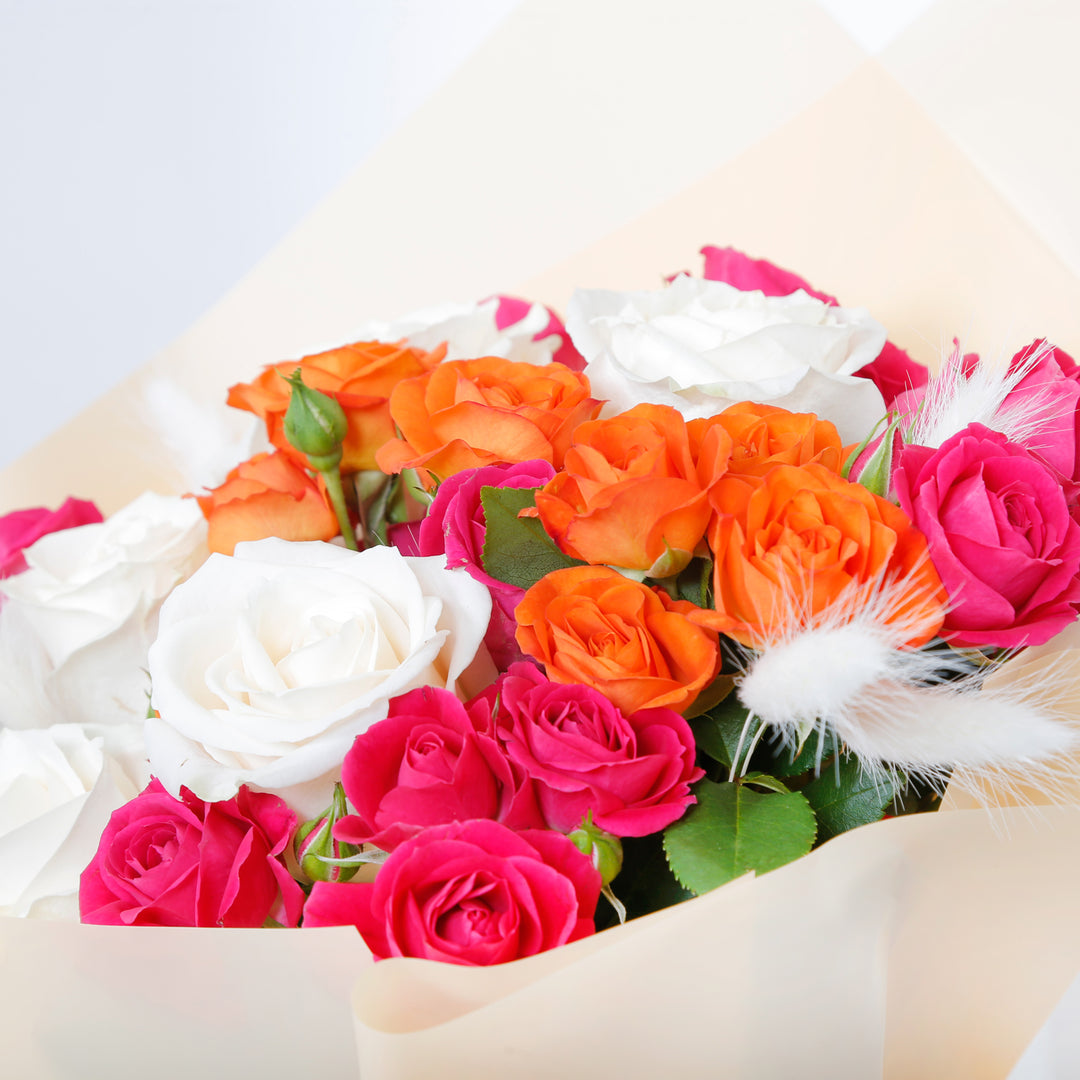 Vibrant Rainbow Bouquet - A Colorful Floral Delight