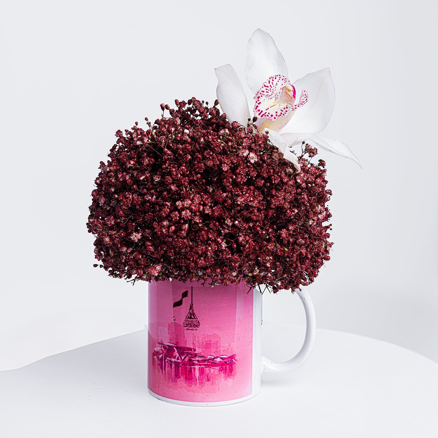 Red Gypsophila In National Day Printed Mug
