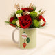 Red Rose n Daisy Flower Mug