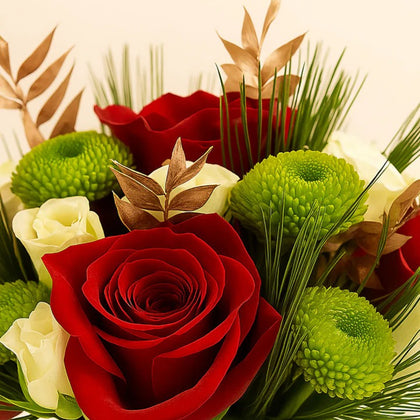 Red Rose n Daisy Flower Mug