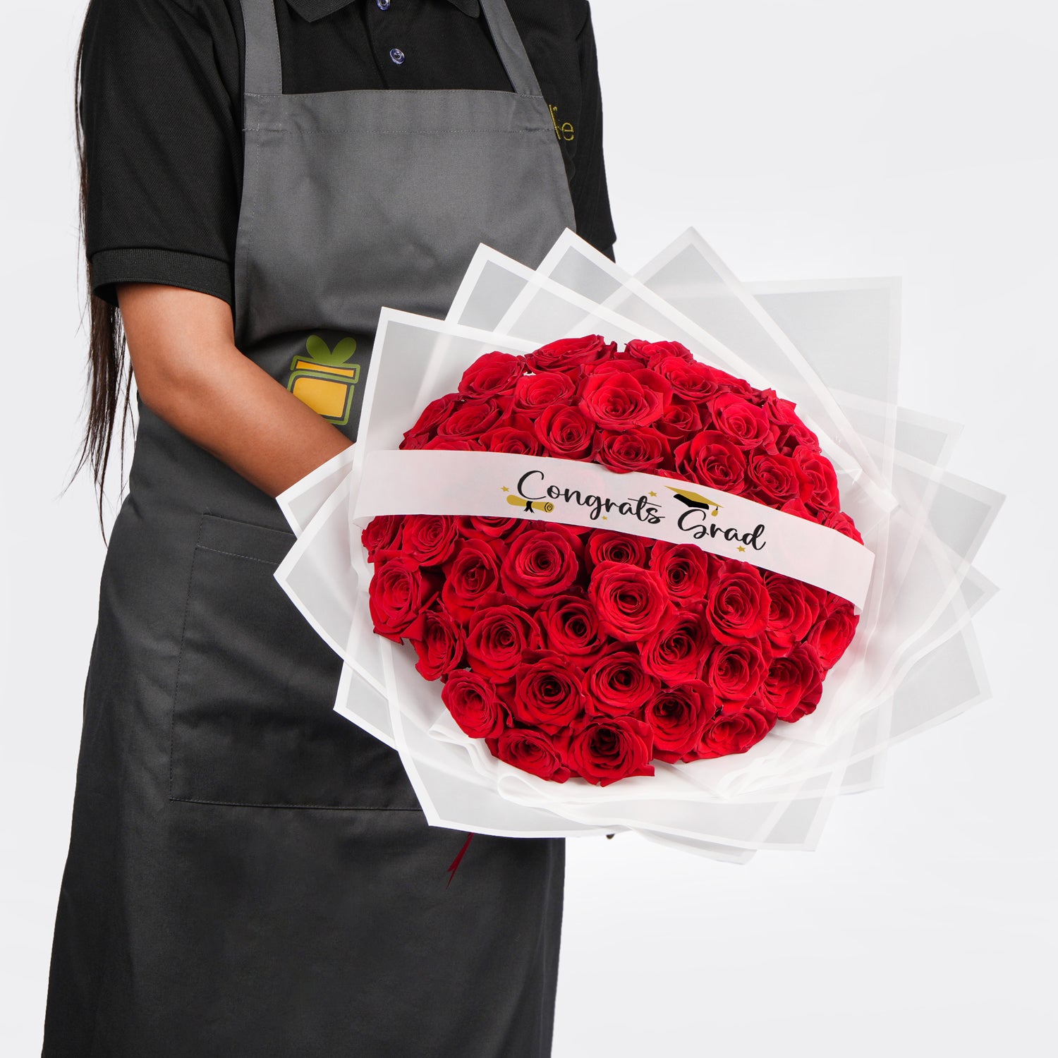 Elegant Red Roses Graduation Bouquet - Celebrate Achievement