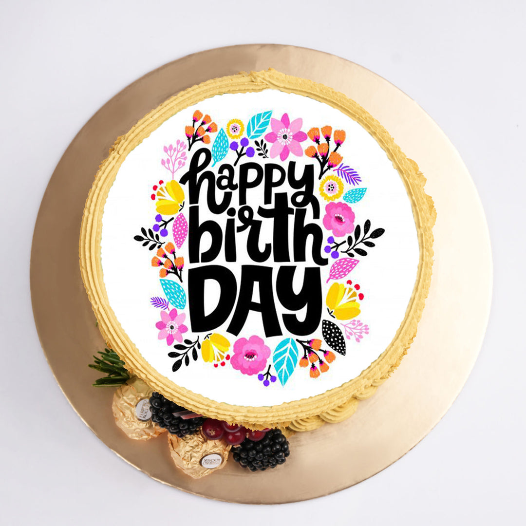 Delightful Birthday Symphony Chocolate Cake