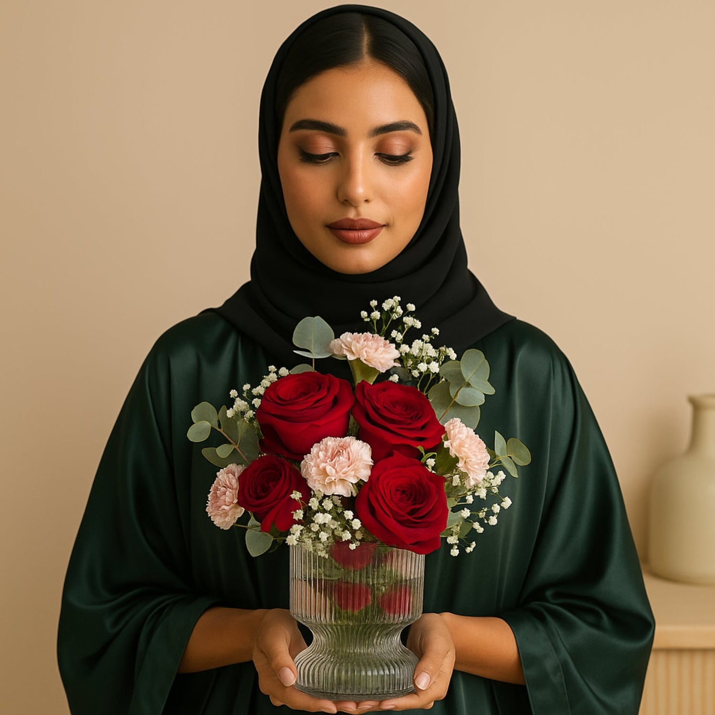 Refined Floral Designer Vase