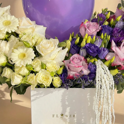 Elegant Birthday Bouquet with Roses, Chocolates & Balloon