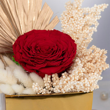 Regal Red Forever Rose Vase