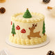 Reindeer Winter Forest Christmas Cake