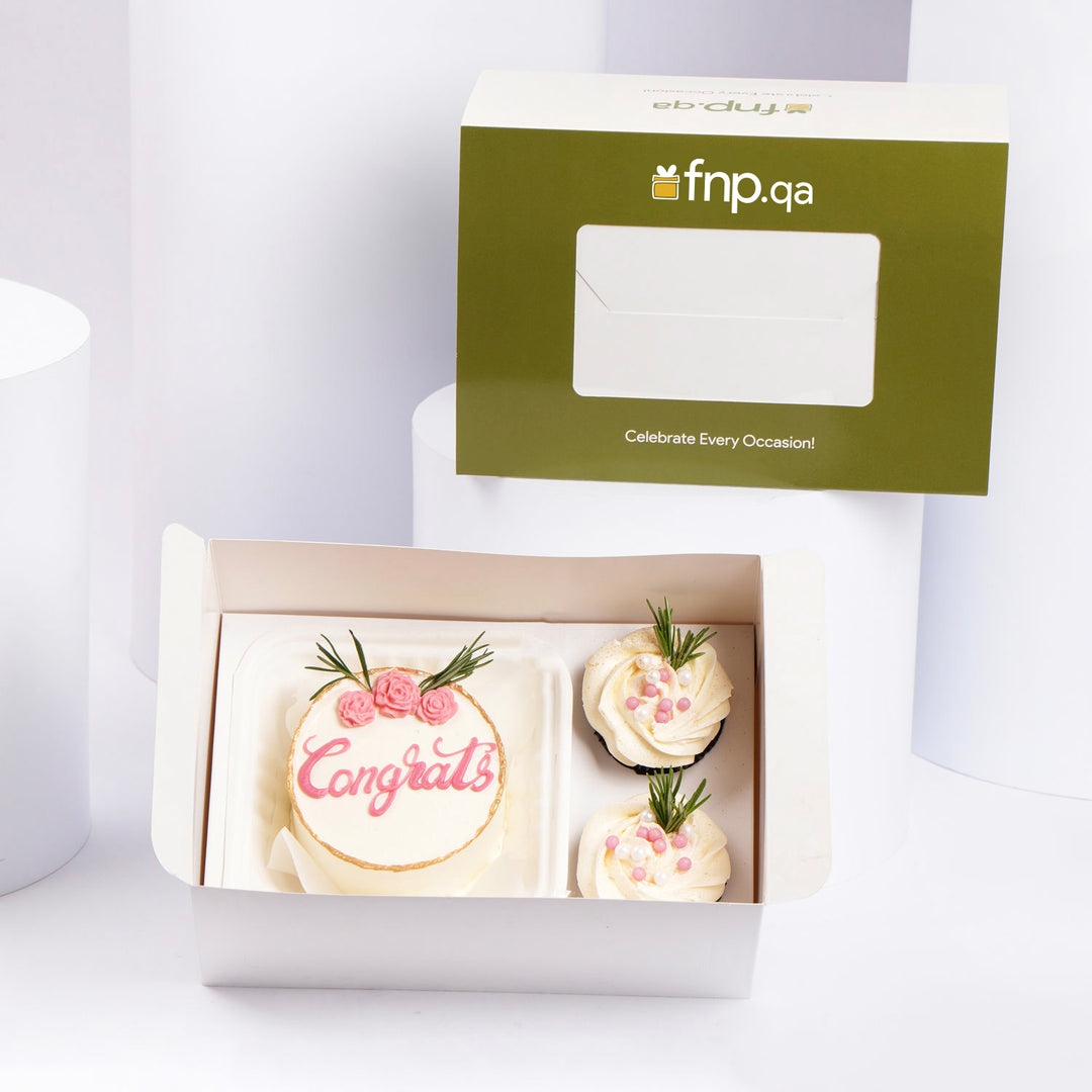 مجموعة كعكة الاحتفال بحديقة الورود الأنيقة