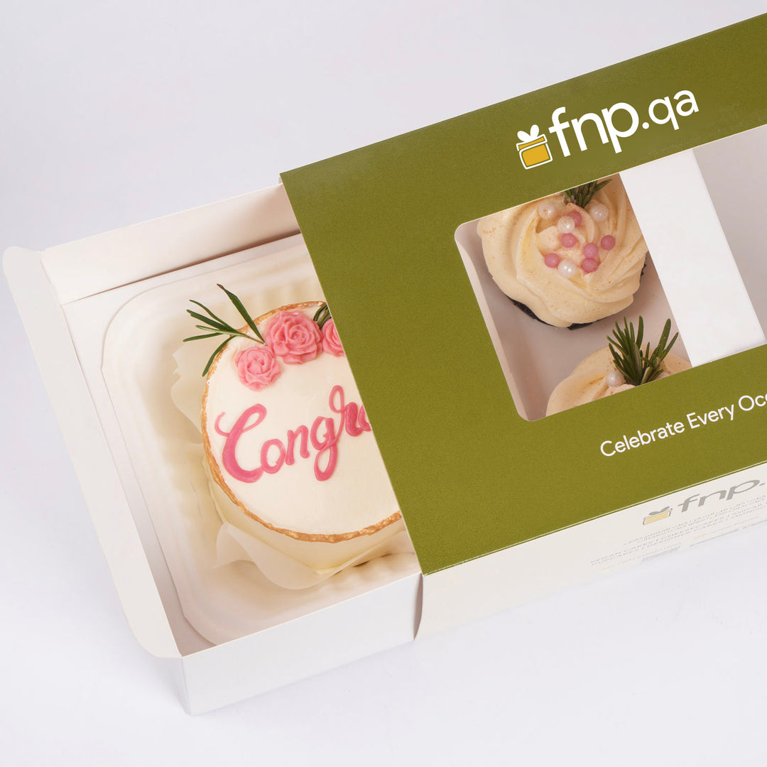 مجموعة كعكة الاحتفال بحديقة الورود الأنيقة