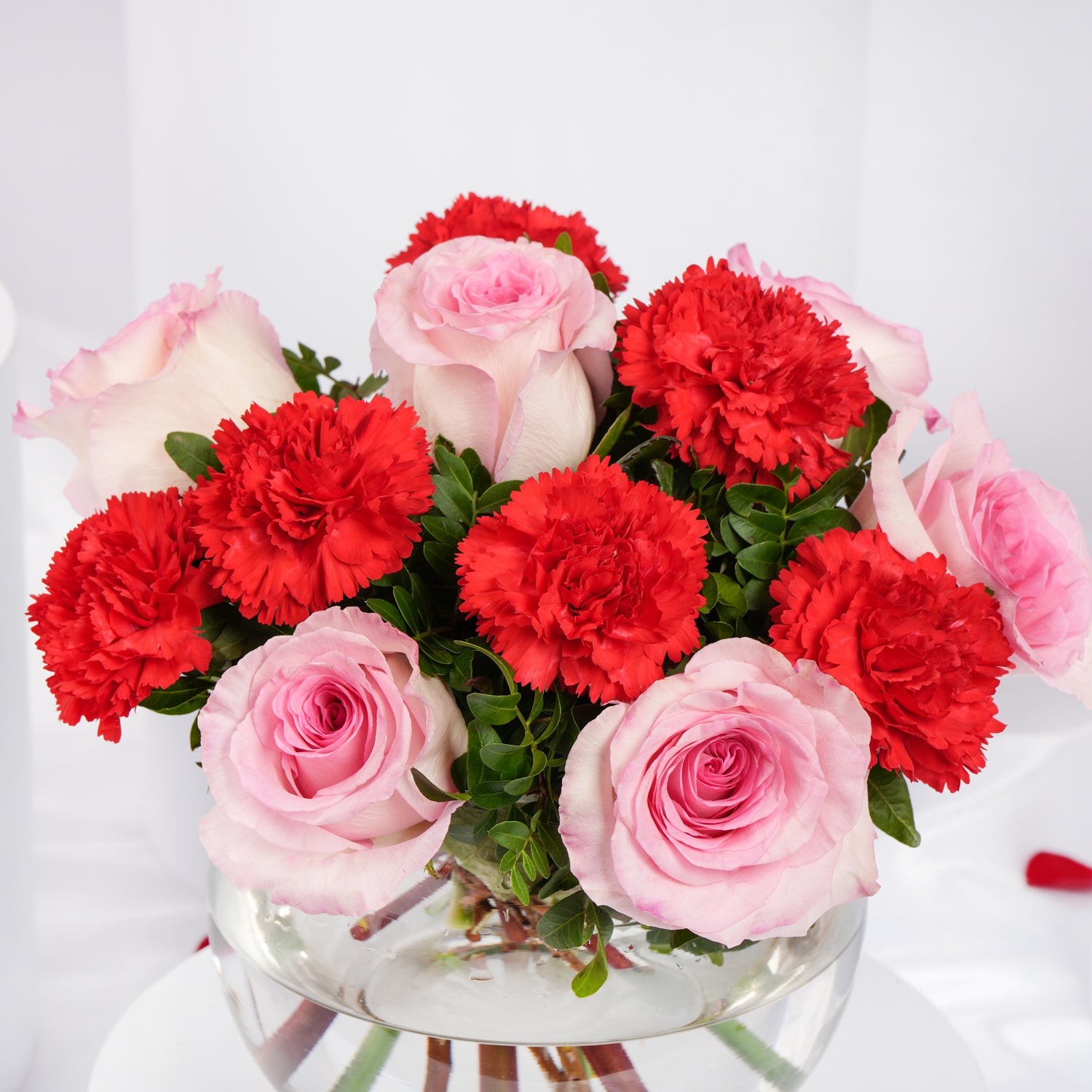 Valentine Combo | Flower Bowl N Heart Balloon