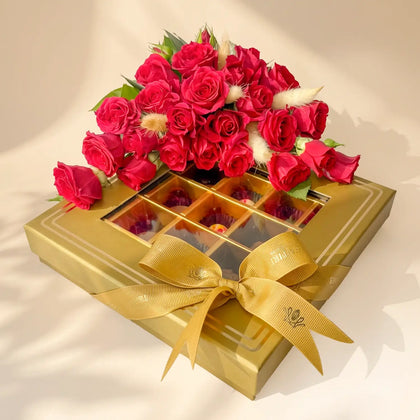 Luxury Roses & Empire Chocolate Collection