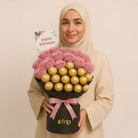 Roses & Rocher Birthday Bouquet